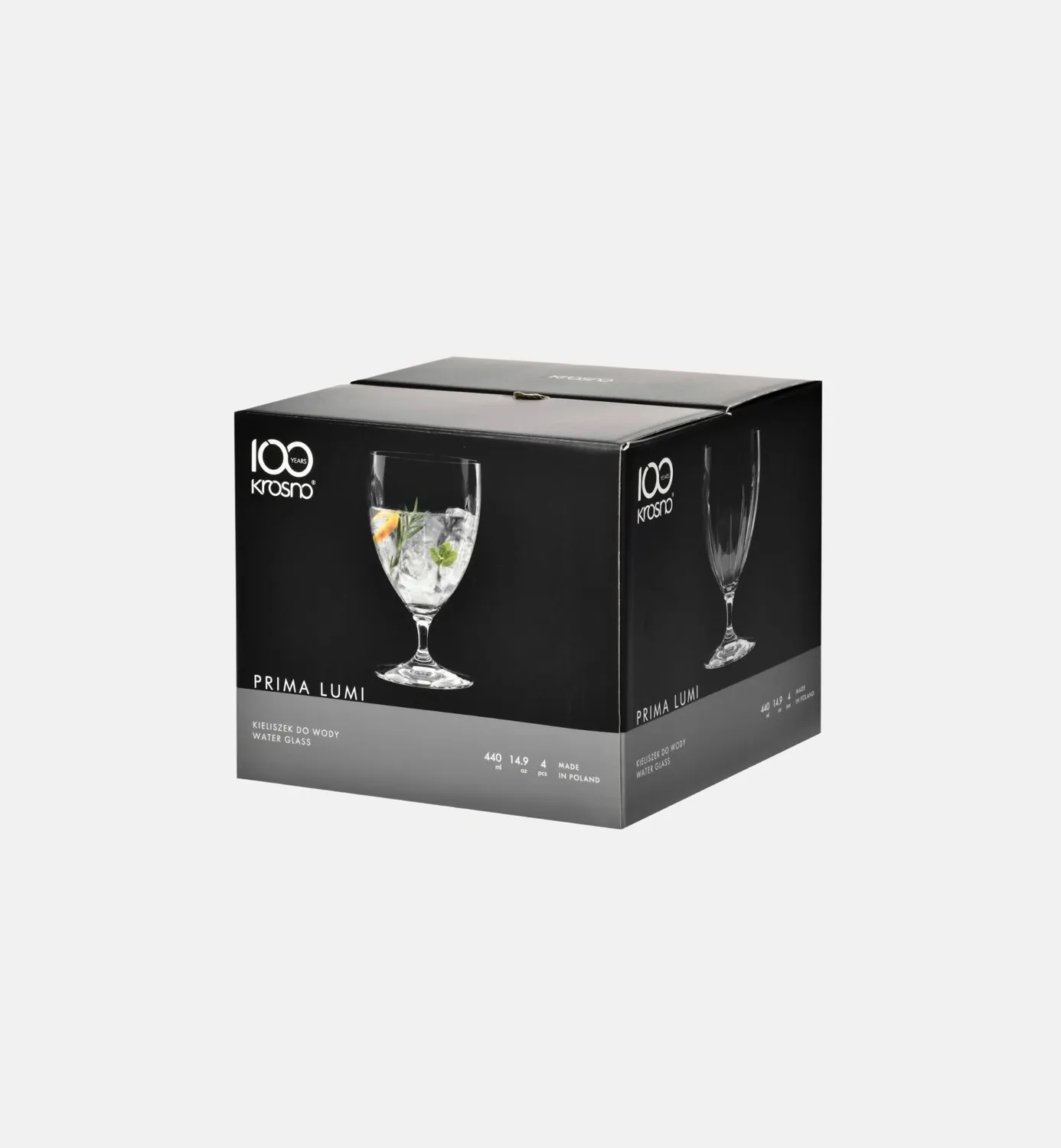 Krosno Prima Lumi vandglas 440 ml 4 stk
