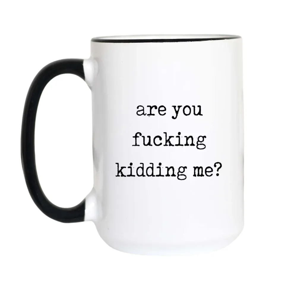 Mugsby Are You Kidding Me krus hvid 325 ml sjov