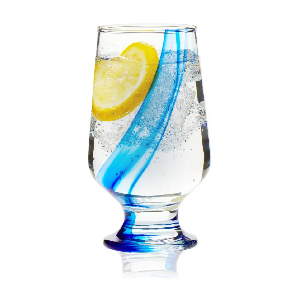 Libbey Blue Ribbon pokalglas 8 stk 378 ml blå