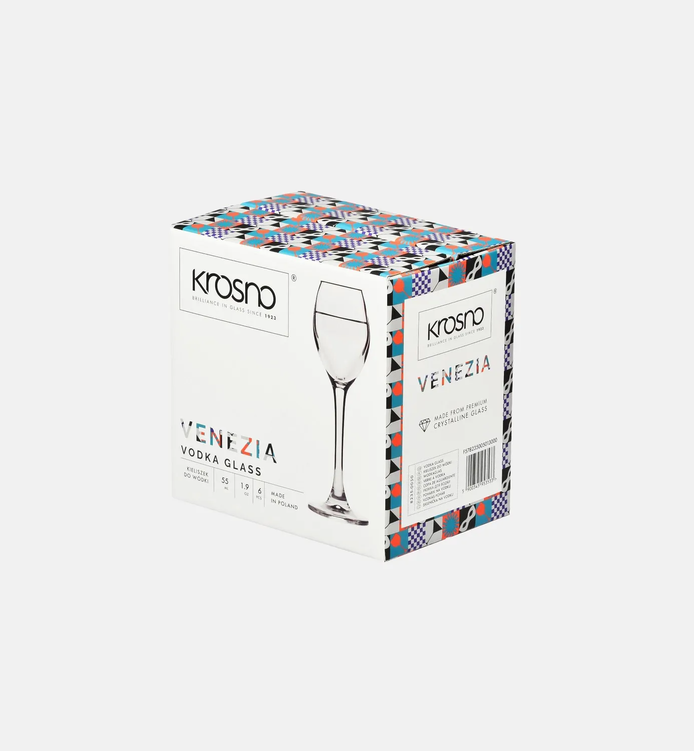 Krosno vodkaglas 55 ml krystal klassisk facon