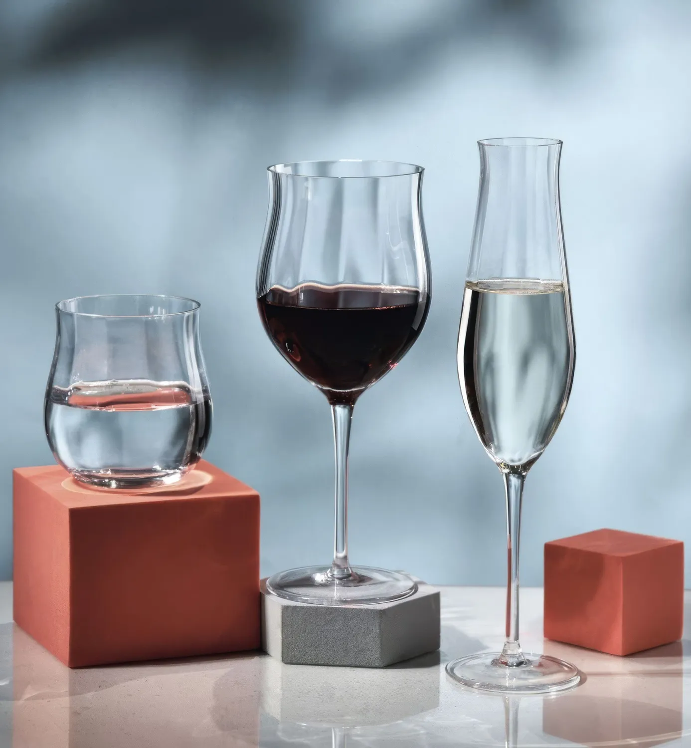 Krosno Fiore glassæt 12 dele klart krystal