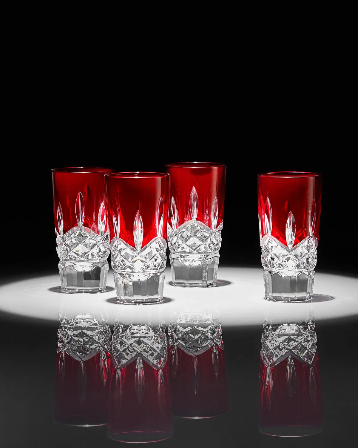 Waterford Lismore Red shotglas 4 stk rød krystal
