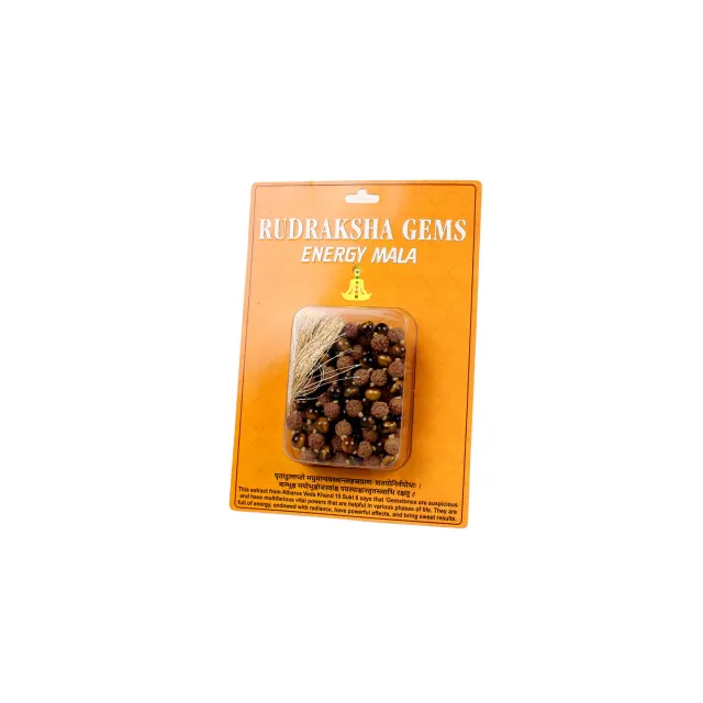 El'Cobre rudraksha tigerøje mala 108 perler