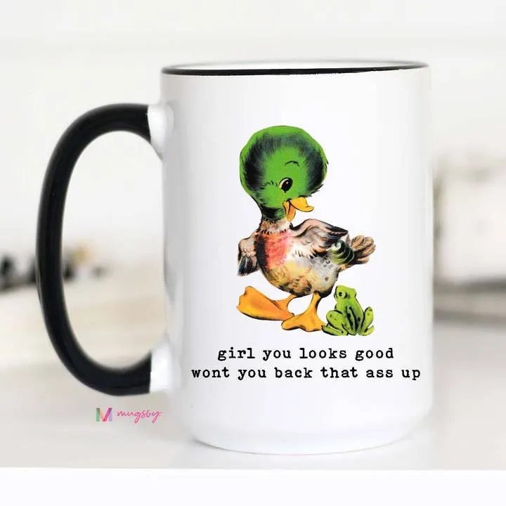 Mugsby Back That Ass Up kop hvid 325 ml sjov