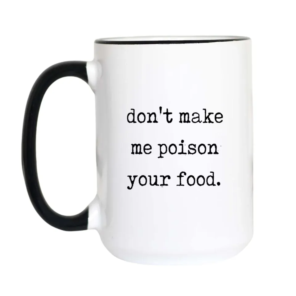 Mugsby Don't Make Me Poison Your Food kop hvid 325 ml sjov