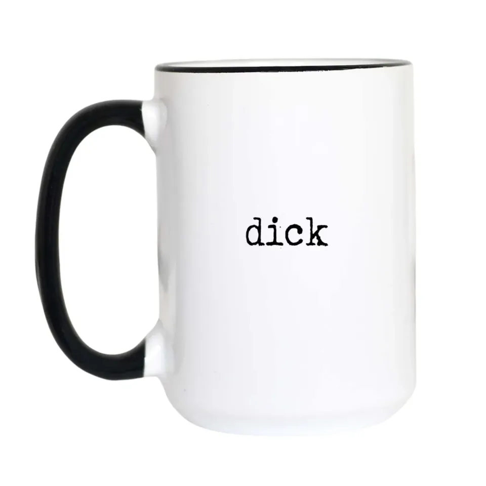Mugsby Dick krus hvid keramik 325 ml sjov gave