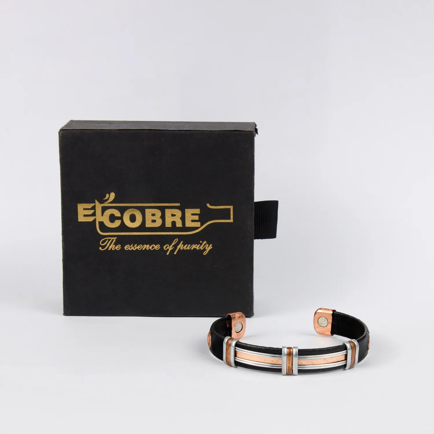 El'Cobre Design 52 kobberarmbånd magnet gaveæske