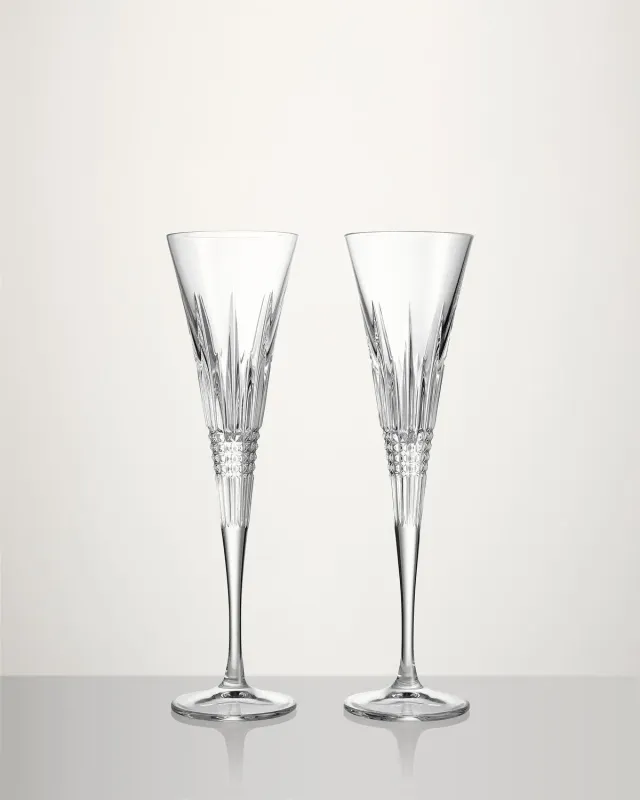 Waterford Lismore Diamond Toasting Flutes champagneglas 2 stk