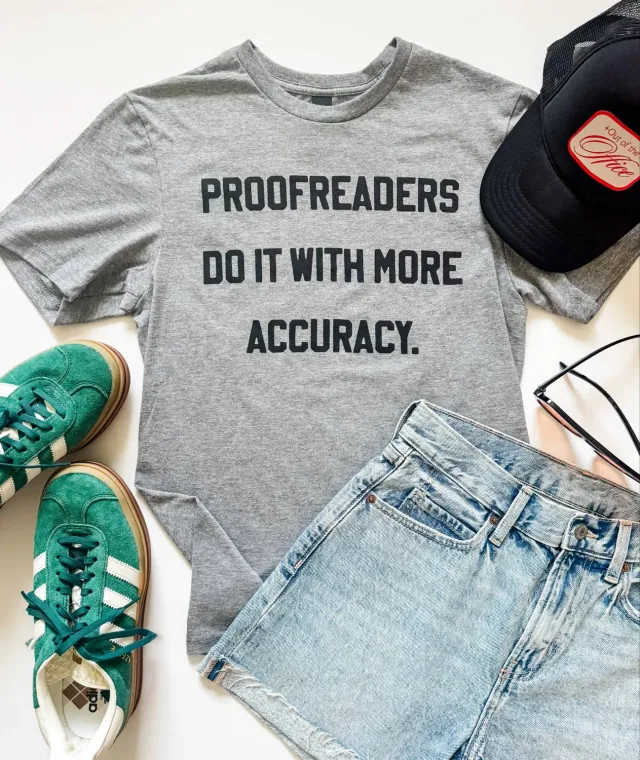 Mugsby Proofreaders T-shirt Large grammatik