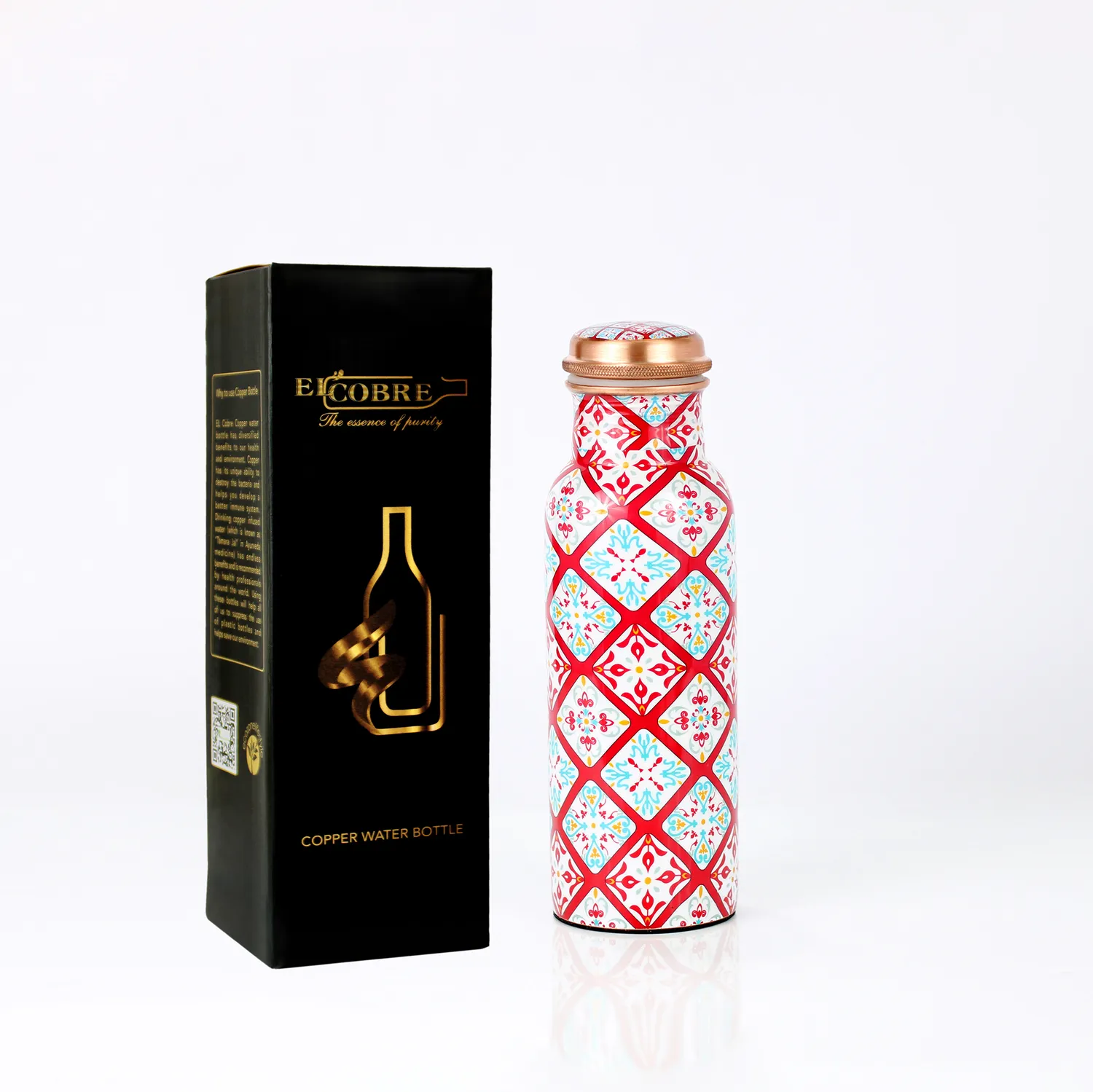 El'Cobre Limited Edition kobberflaske 700 ml Red Blue