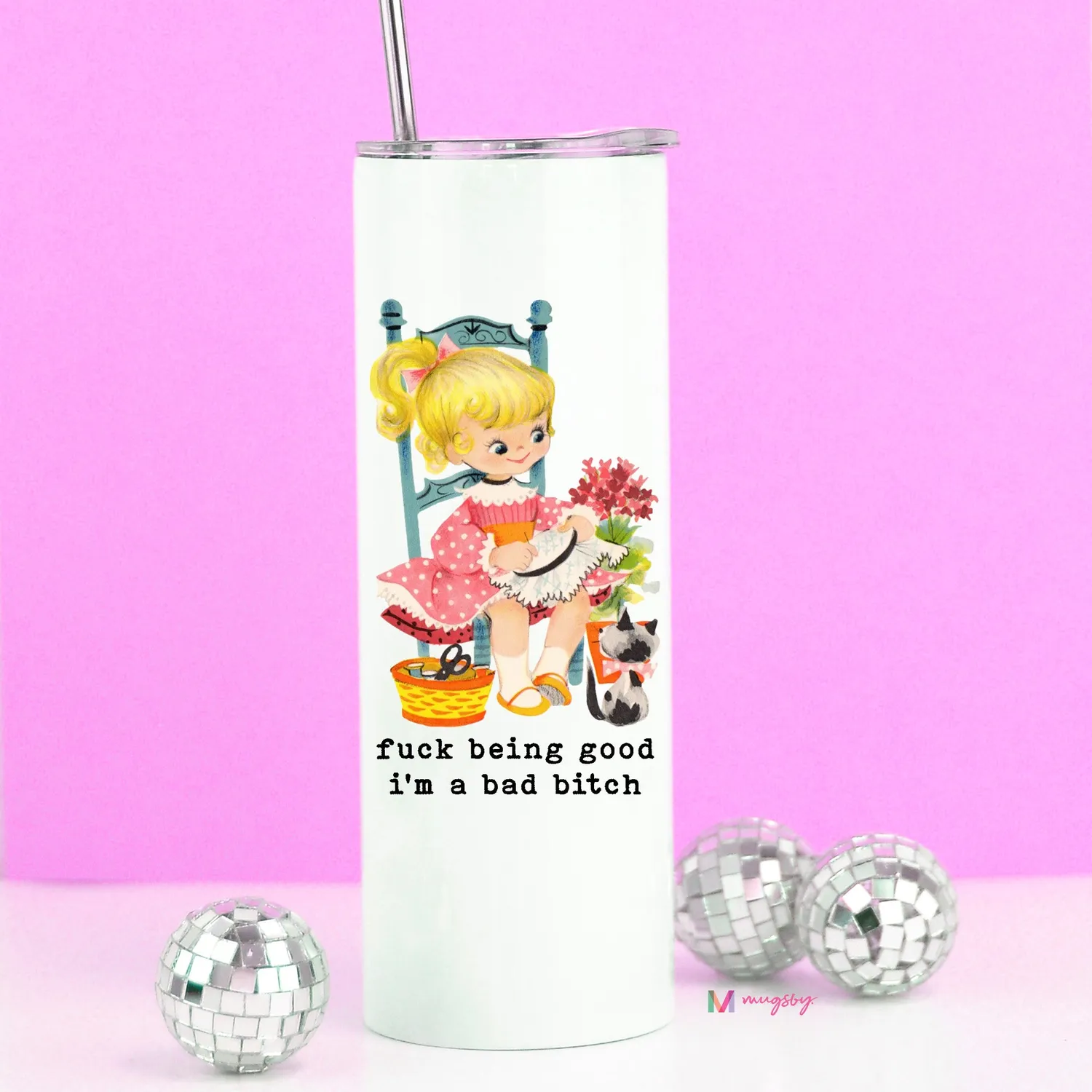 Mugsby Bad Bitch termokop 591 ml vintage