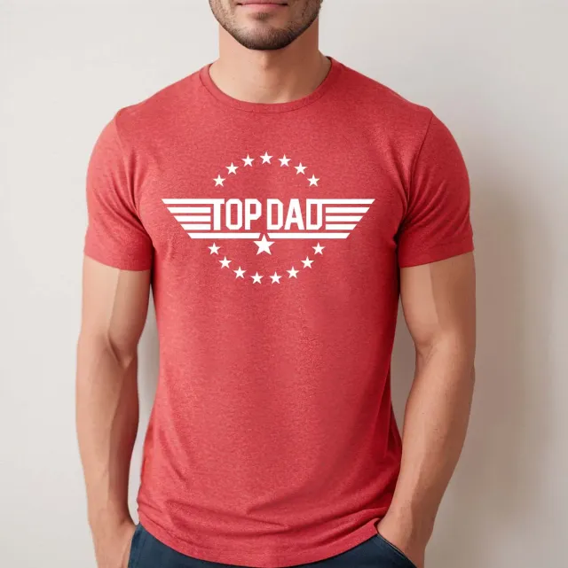 Mugsby Top Dad t-shirt rød bomuld unisex