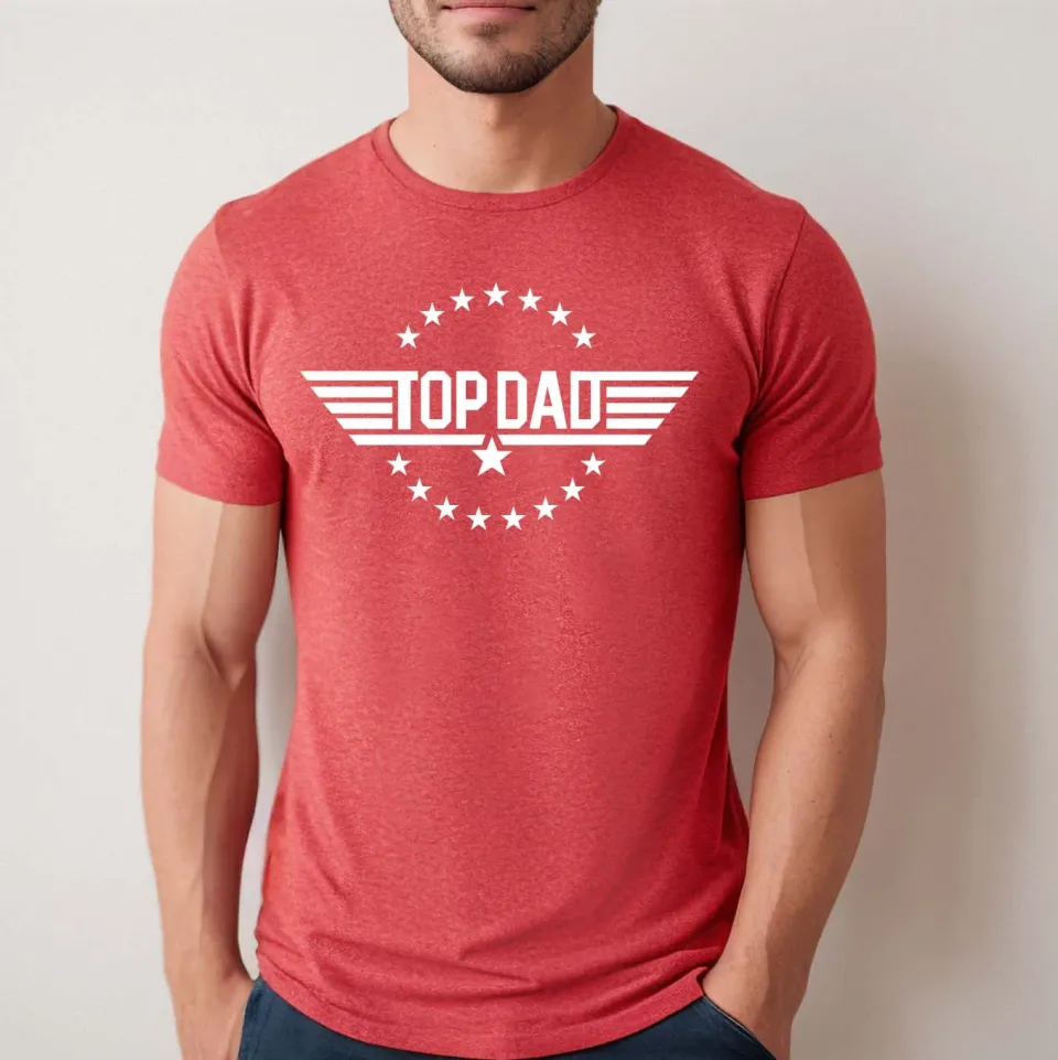 Mugsby Top Dad t-shirt rød bomuld unisex