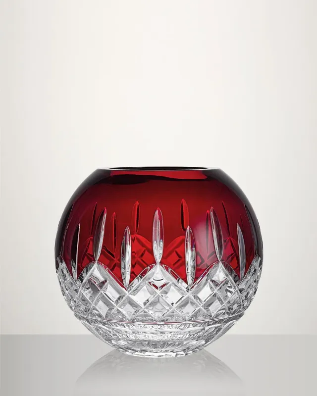 Waterford Lismore Red rosenskål rød krystal