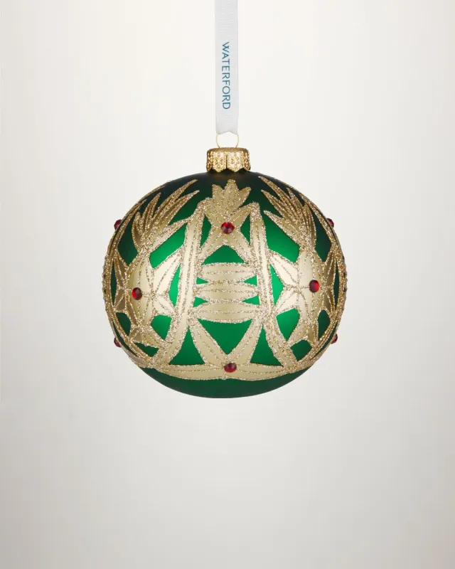 Waterford Holiday Heirlooms Clare julekugle grøn