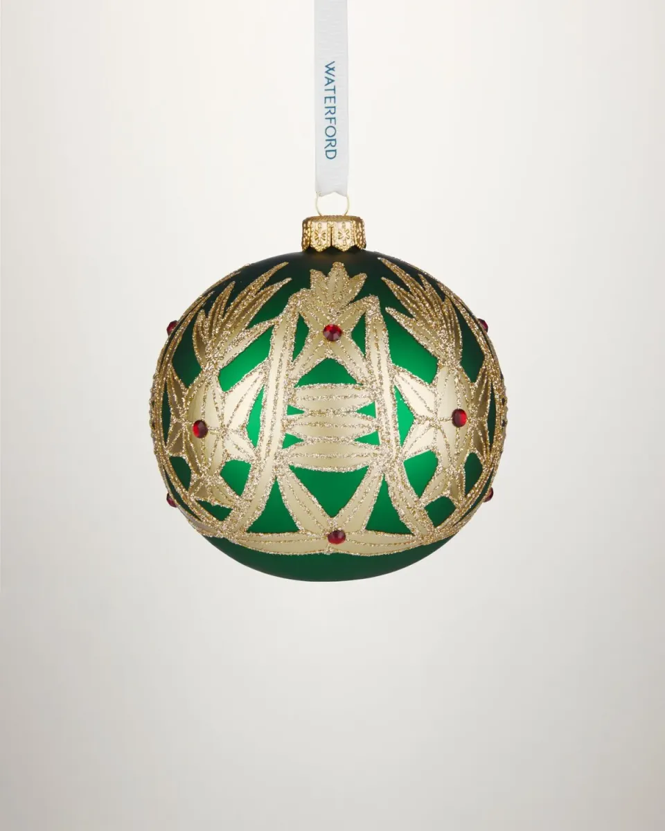 Waterford Holiday Heirlooms Clare julekugle grøn