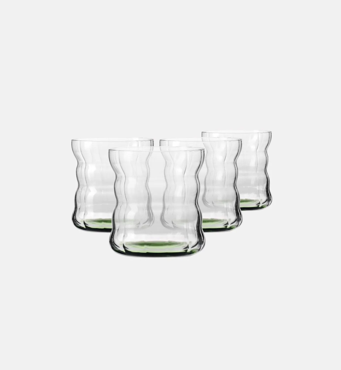 Krosno Matcha Moments glas 330 ml bølget grøn