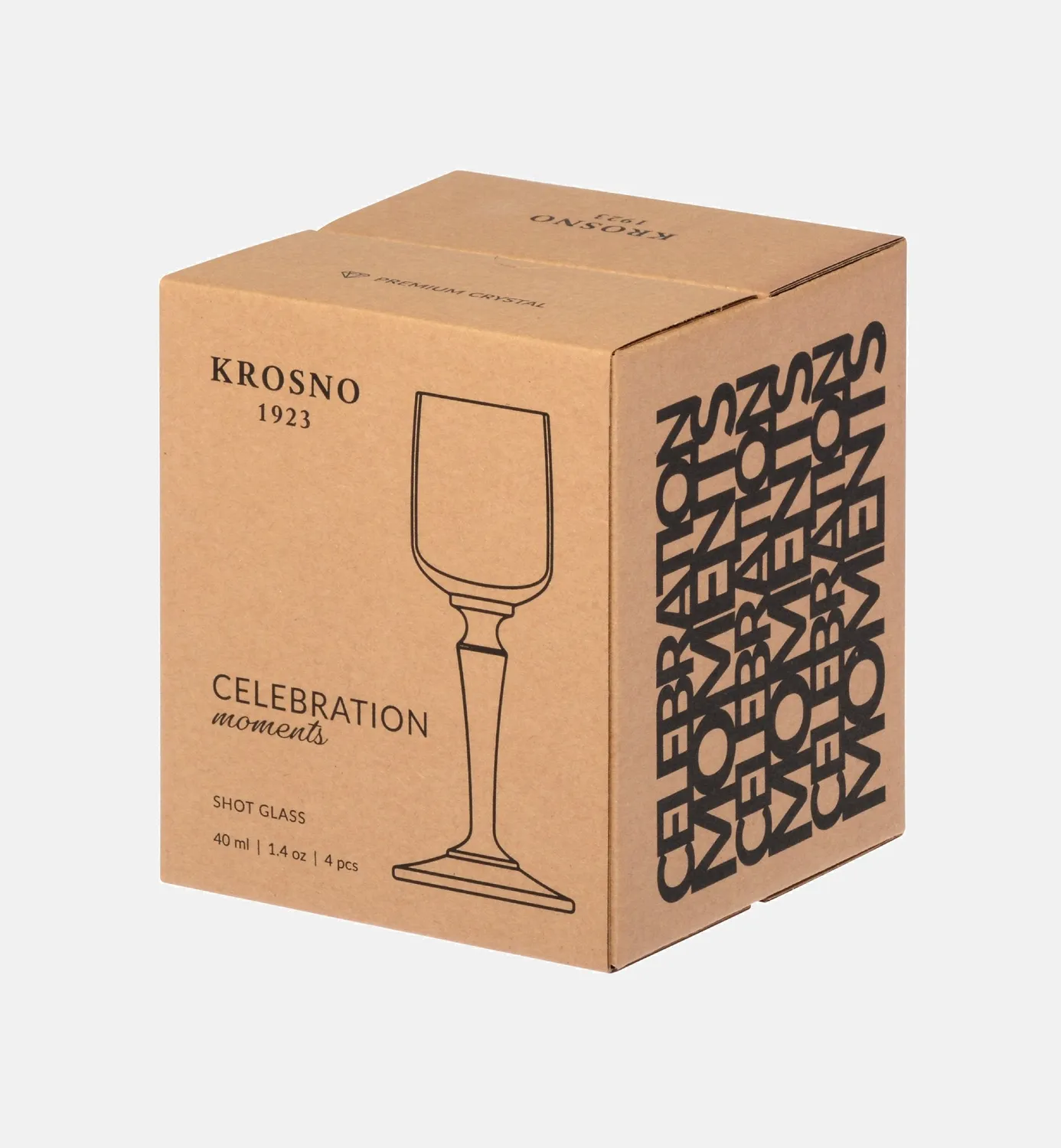 Krosno Celebration Moments vodkaglas 40 ml grøn stilk