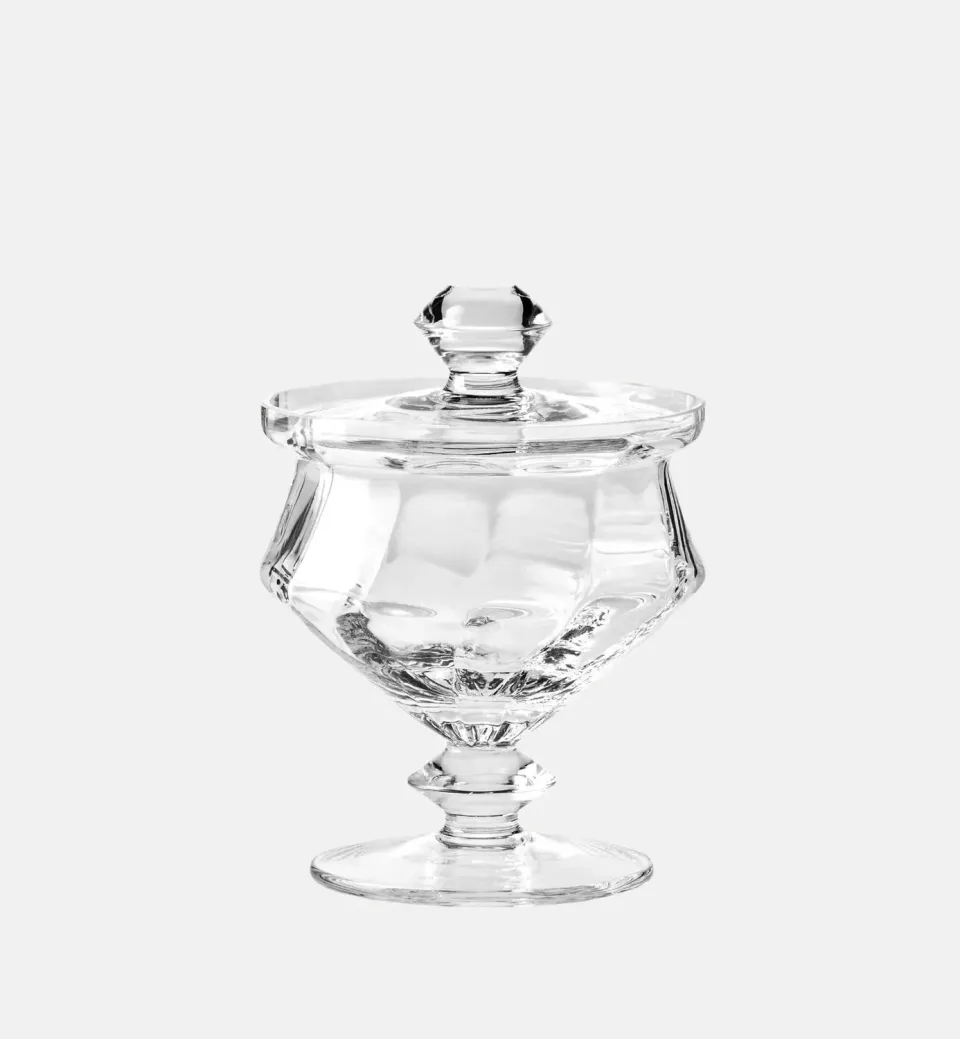 Krosno Heritage sukkerskål 17 cm krystal med låg