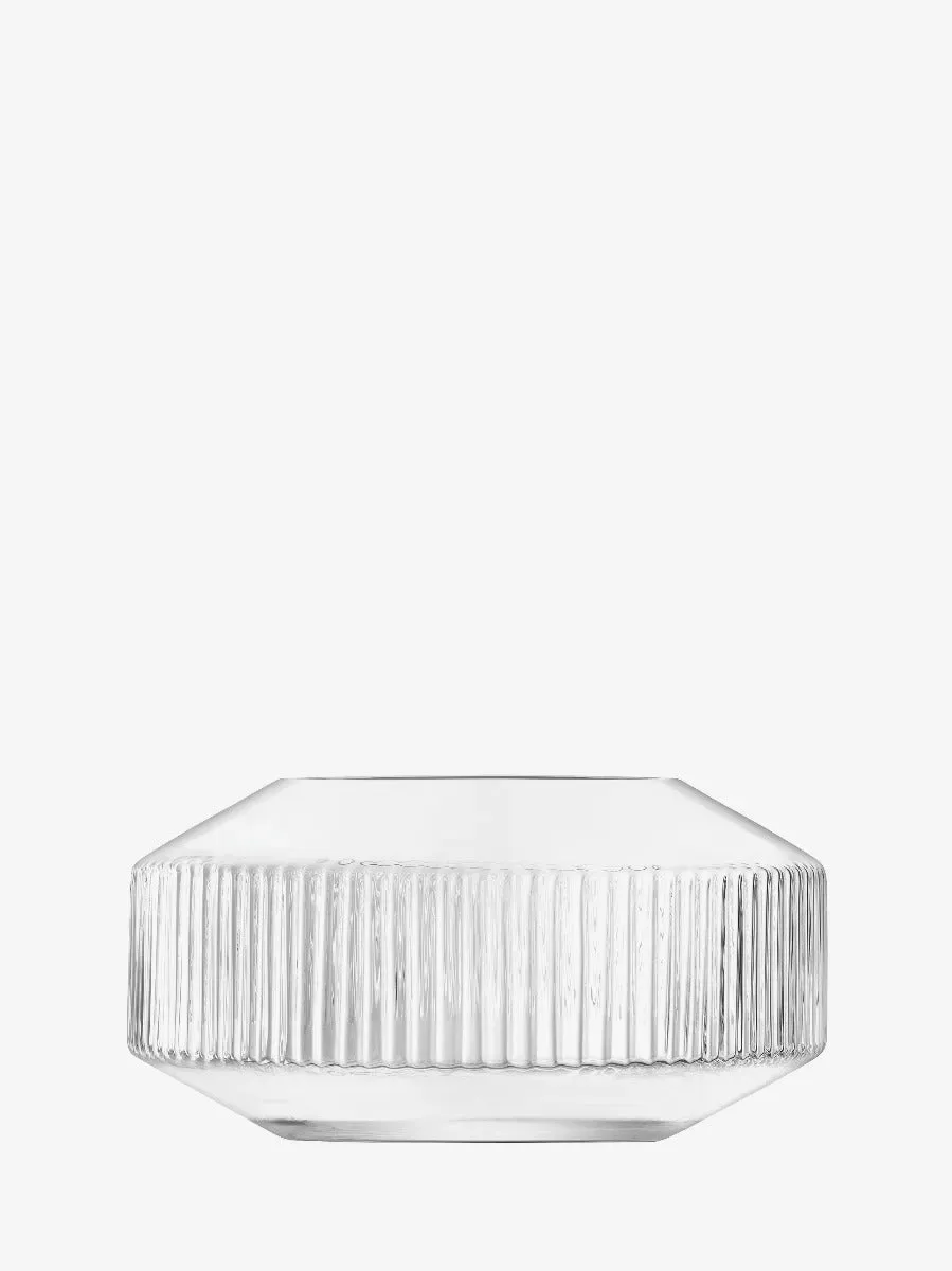 LSA Rotunda wide vase glas lav bred riflet