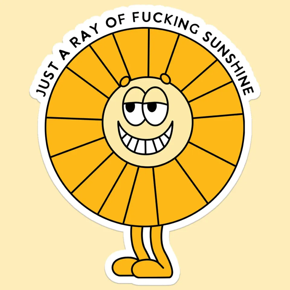 Mugsby Ray of Sunshine klistermærke vinyl sjov