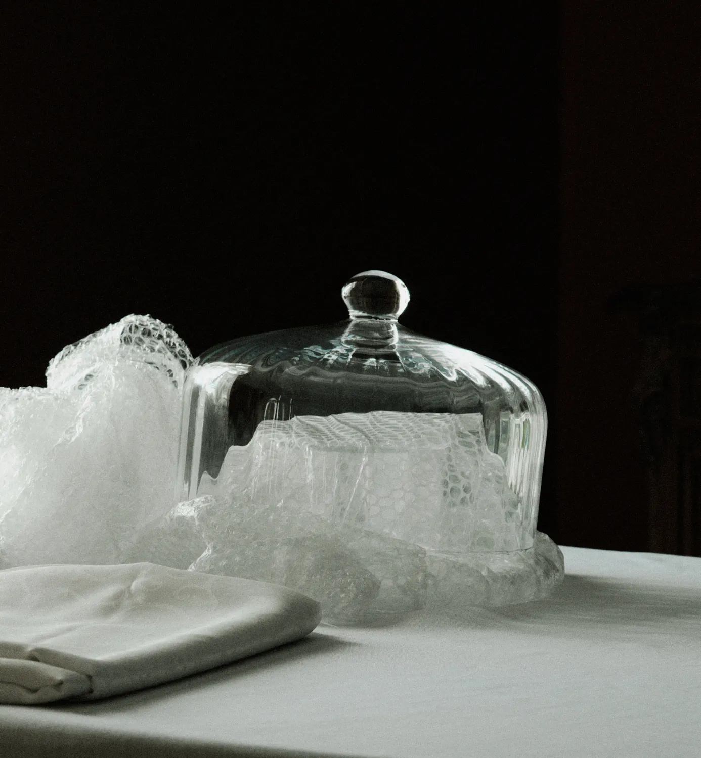 Krosno Ballerina kagefad med kuppel 31,5 cm glas