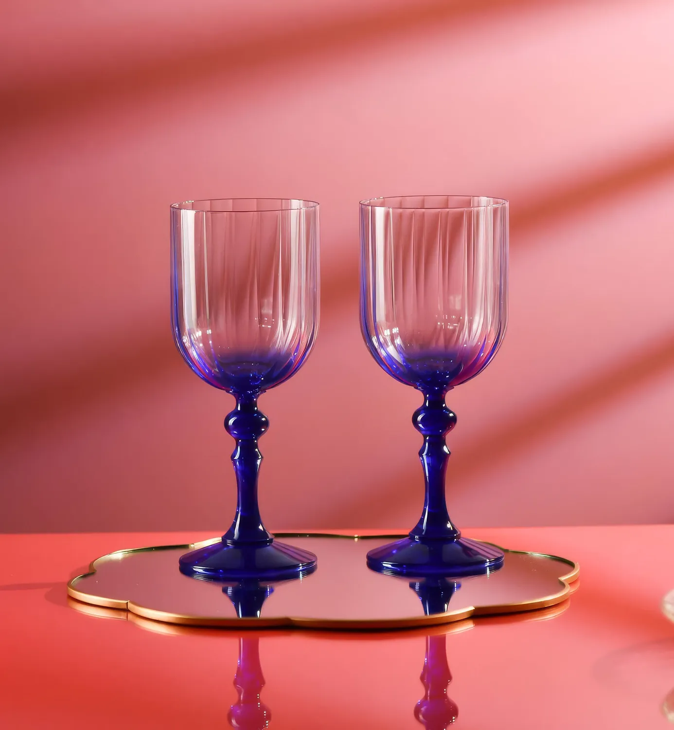 Krosno Ombré vinglas 300 ml navy krystal