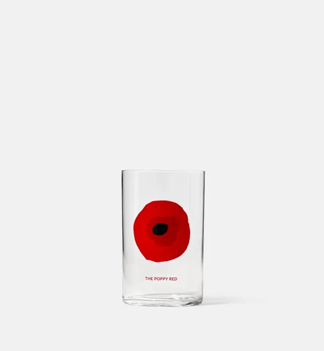 Krosno Polka Poppy Red drikkeglas 250 ml valmue