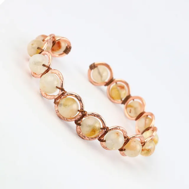 El'Cobre Copper Citrine armbånd kobber citrin åben cuff