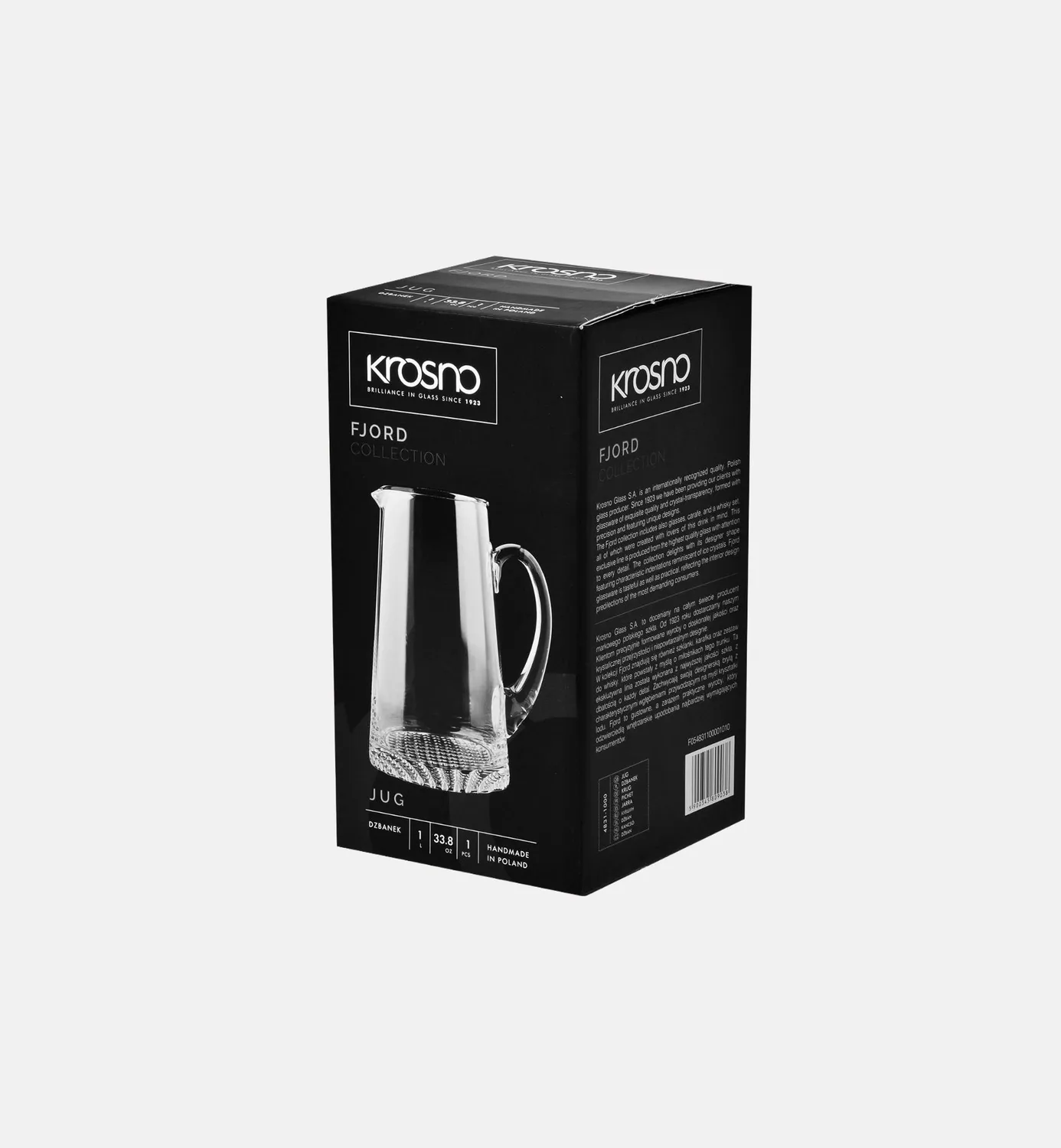 Krosno Fjord kande 1000 ml krystal ishaller