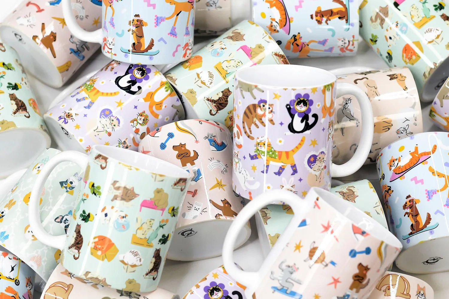 Mugsby Cool Cats krus 325 ml med katte