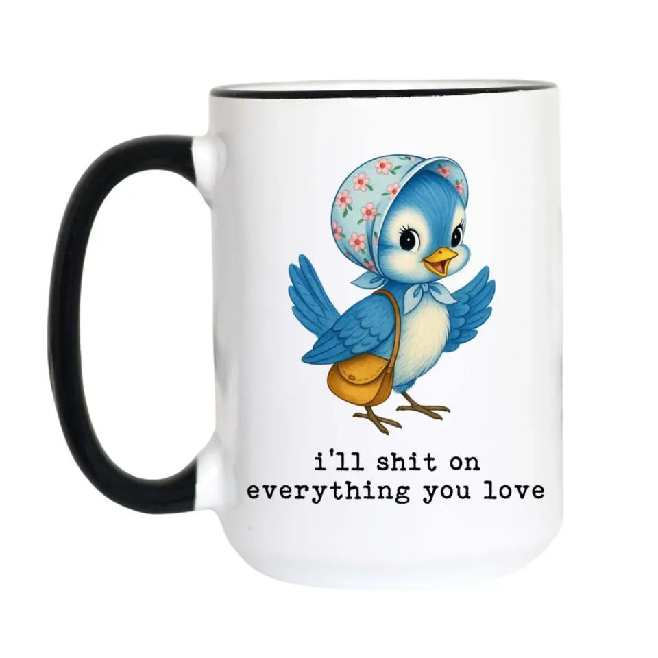 Mugsby I'll Shit On Everything kop hvid 325 ml sjov
