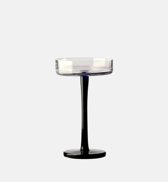 Krosno 1958 fyrfadsstage 15 cm kobolt krystal