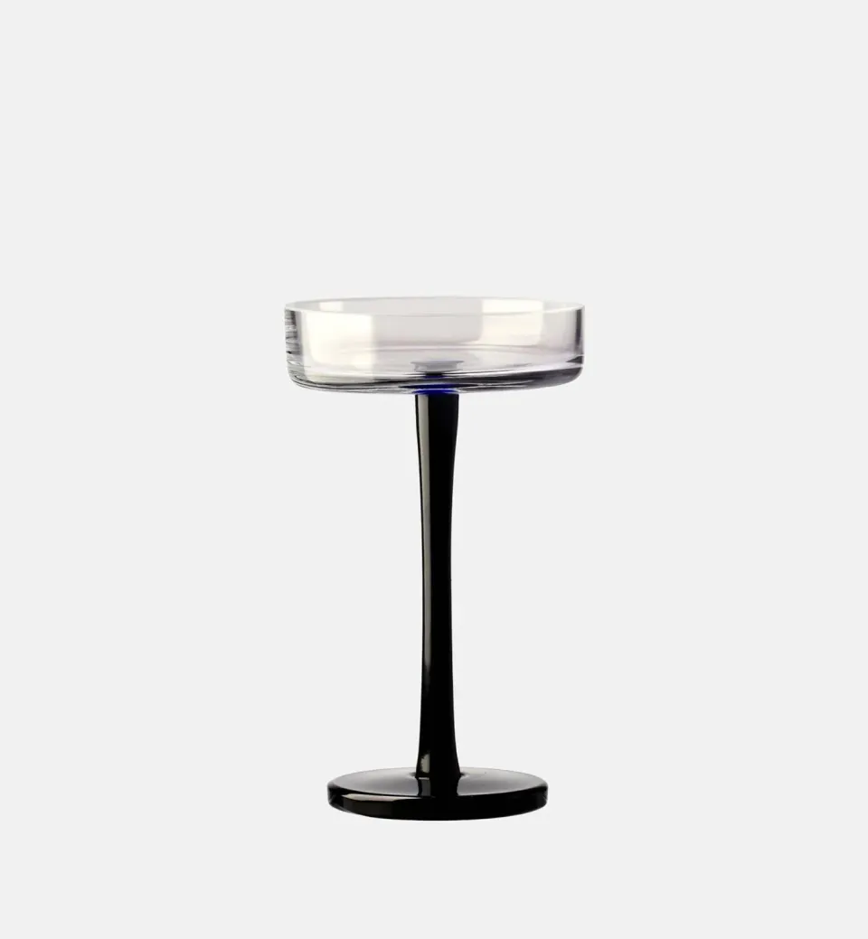Krosno 1958 fyrfadsstage 15 cm kobolt krystal