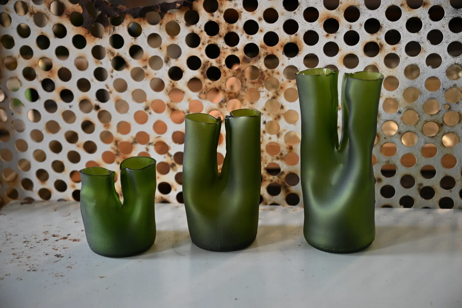 Jesper Jensen Twin Bottleneck vase 19 cm oliven large