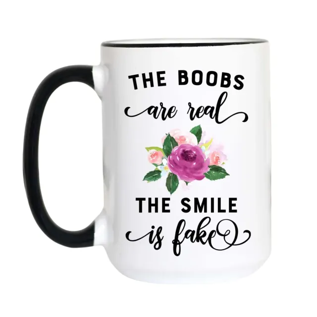 Mugsby The Boobs Are Real krus 325 ml hvid keramik