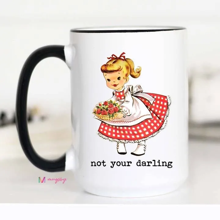 Mugsby Not Your Darling krus hvid 325 ml keramik