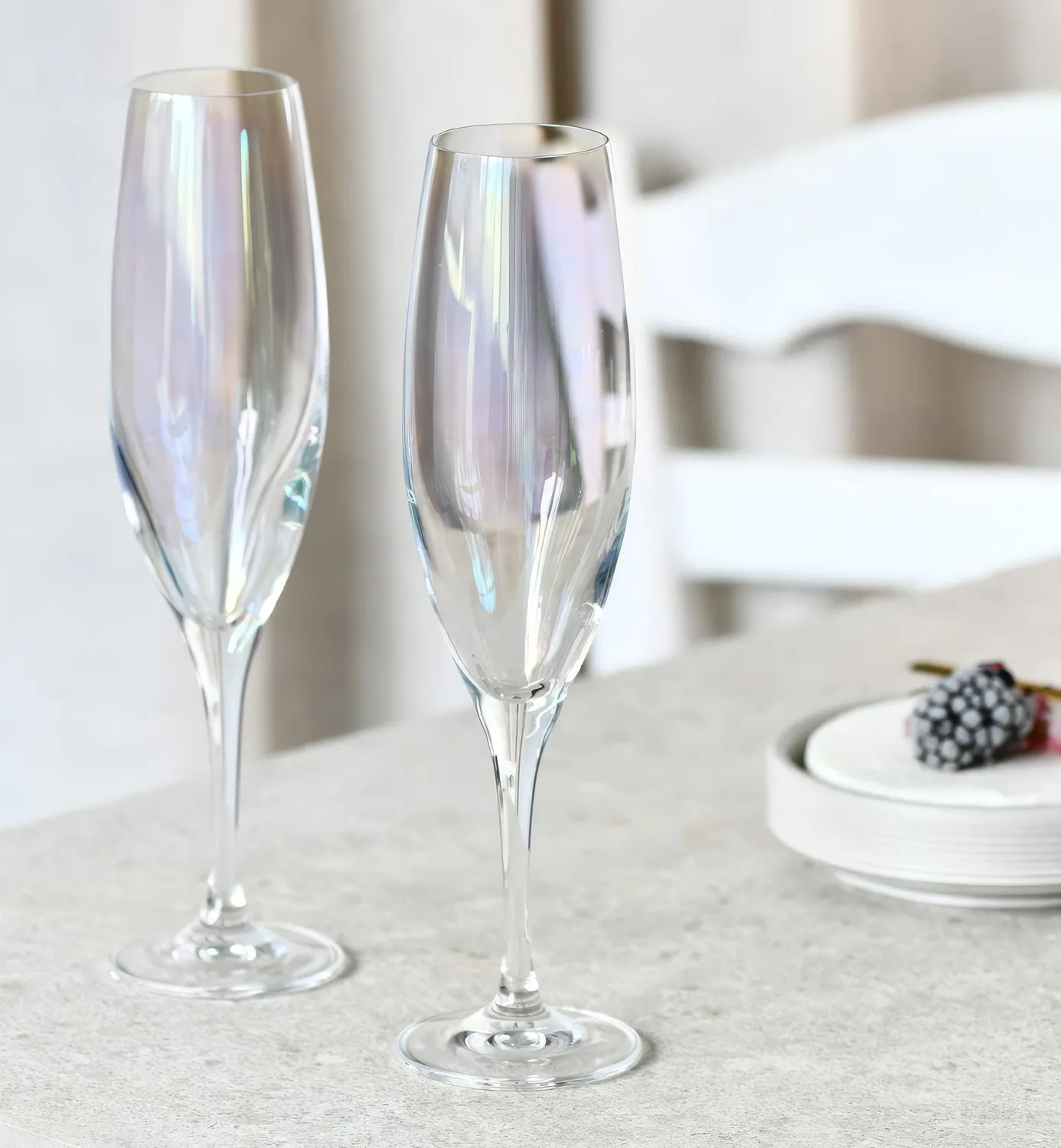 Krosno Rainbow champagneglas 210 ml perlemor