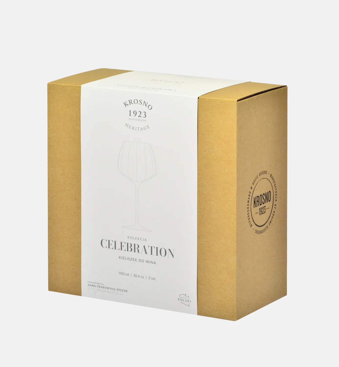 Krosno Celebration vinglas Celestine 900 ml grå
