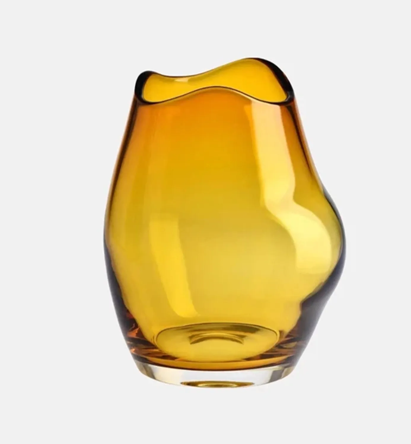 Krosno Organic vase 28 cm ravfarvet