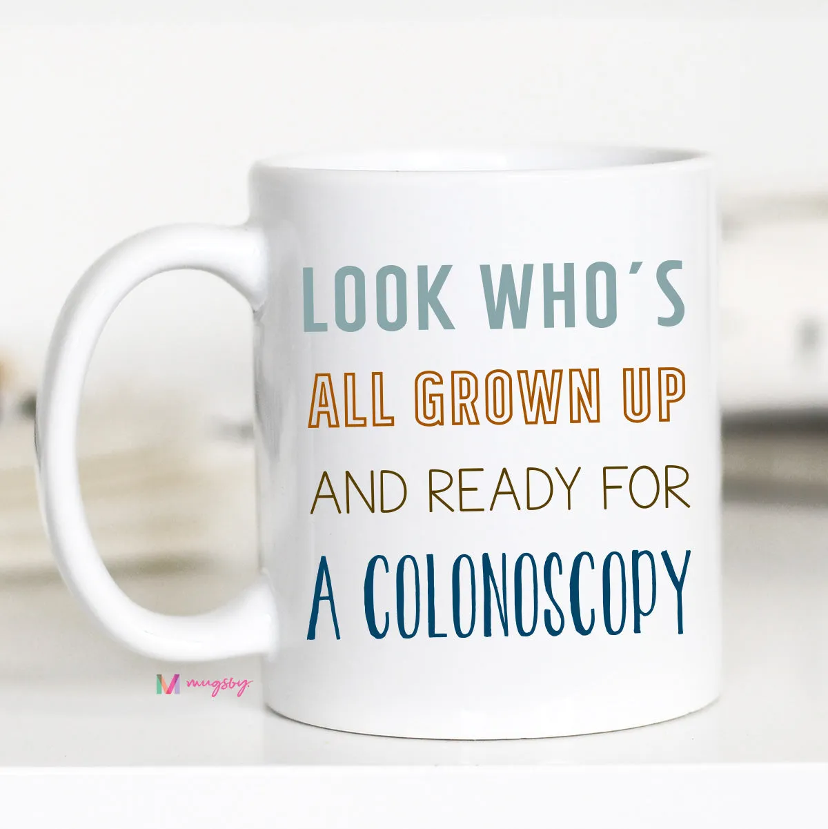 Mugsby All Grown Up colonoscopy krus hvid 325 ml