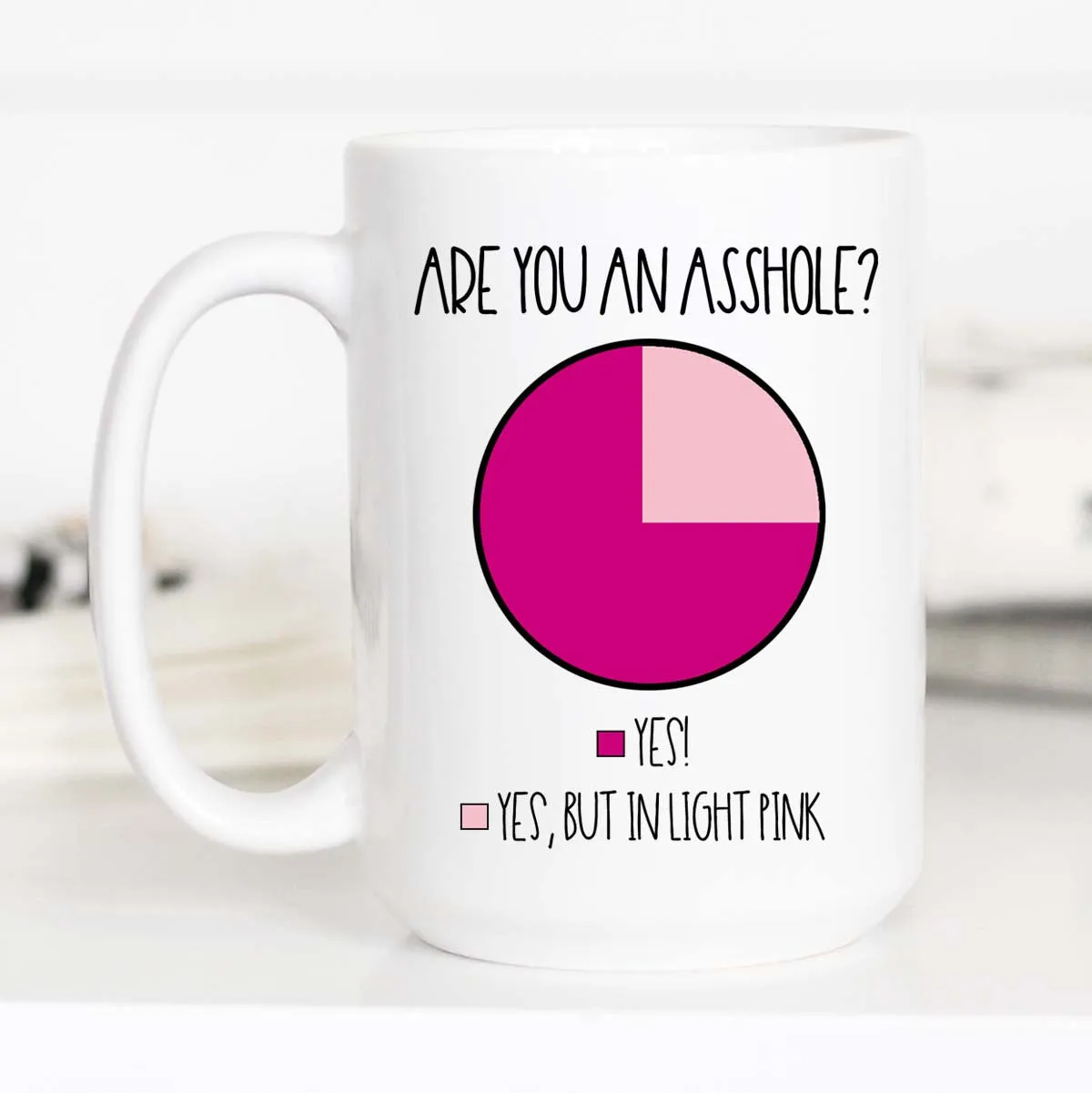 Mugsby Are You krus 325 ml hvid pie chart