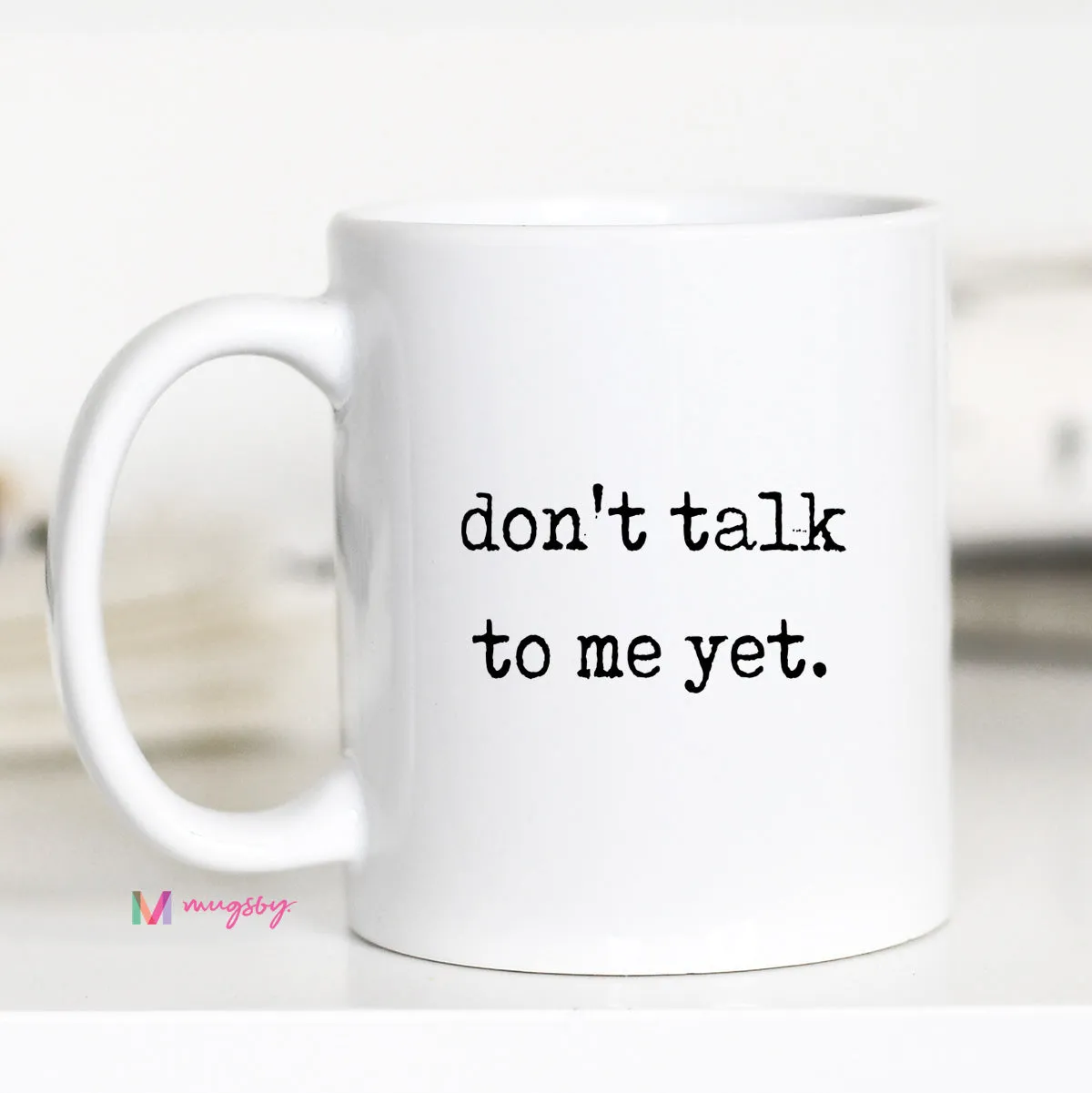 Mugsby Not a Morning Person krus 325 ml hvid