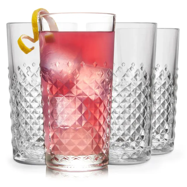 Libbey Carats tumblerglas 4 stk 414 ml slebet