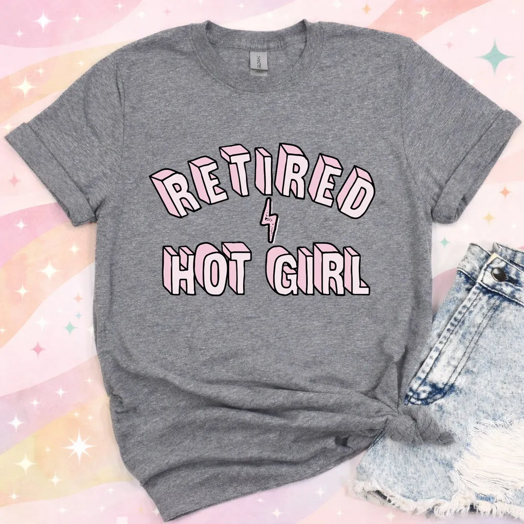 Mugsby Retired Hot Girl t-shirt Large sjov