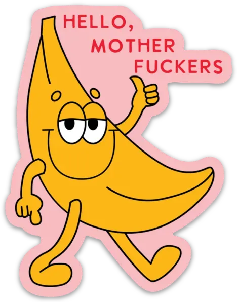 Mugsby Banana vinyl klistermærke sjov gul