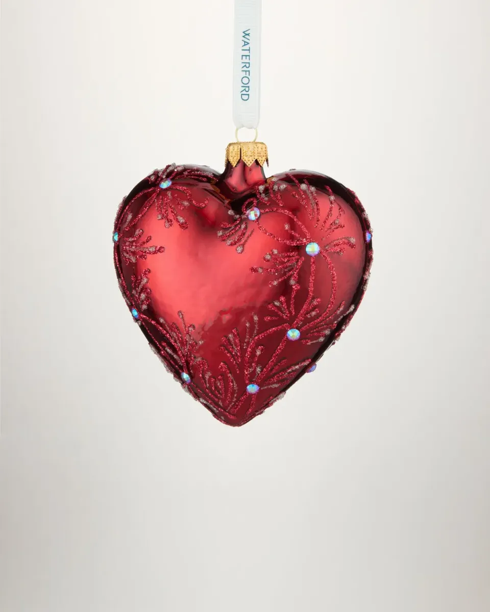 Waterford Holiday Heirlooms Red Heart julepynt rød glitter
