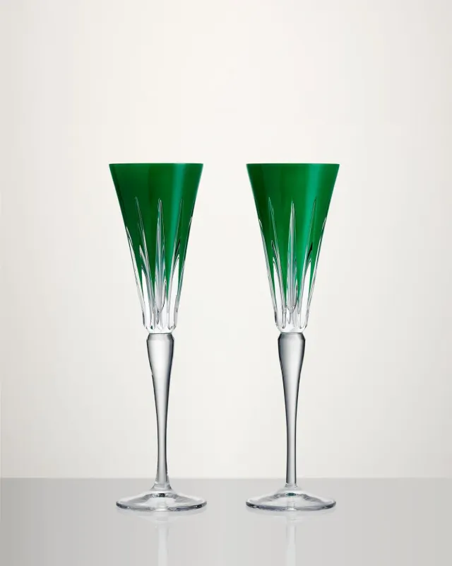 Waterford New Year Firework Green champagneglas 2 stk krystal