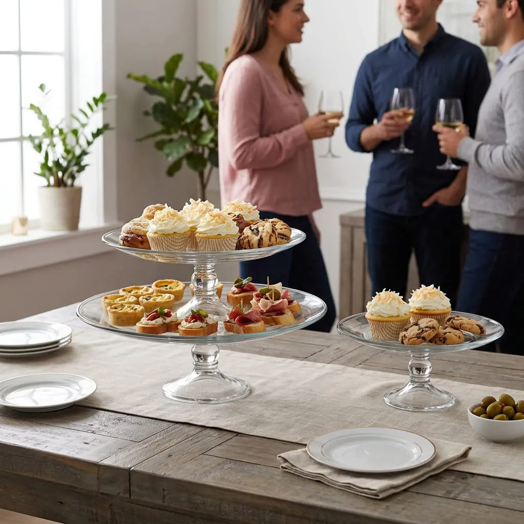 Libbey Selene fad 3 etager glas serveringsstativ