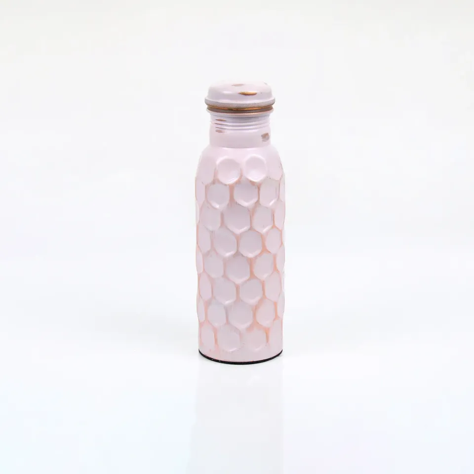 El'Cobre Premium Antique Light Pink Diamond Hammered kobberflaske 700 ml